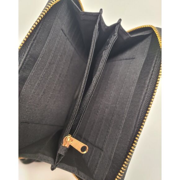 Zip Clutch no boundries annika Wristlet Wallet Purse Convertible Black - Picture 6 of 6